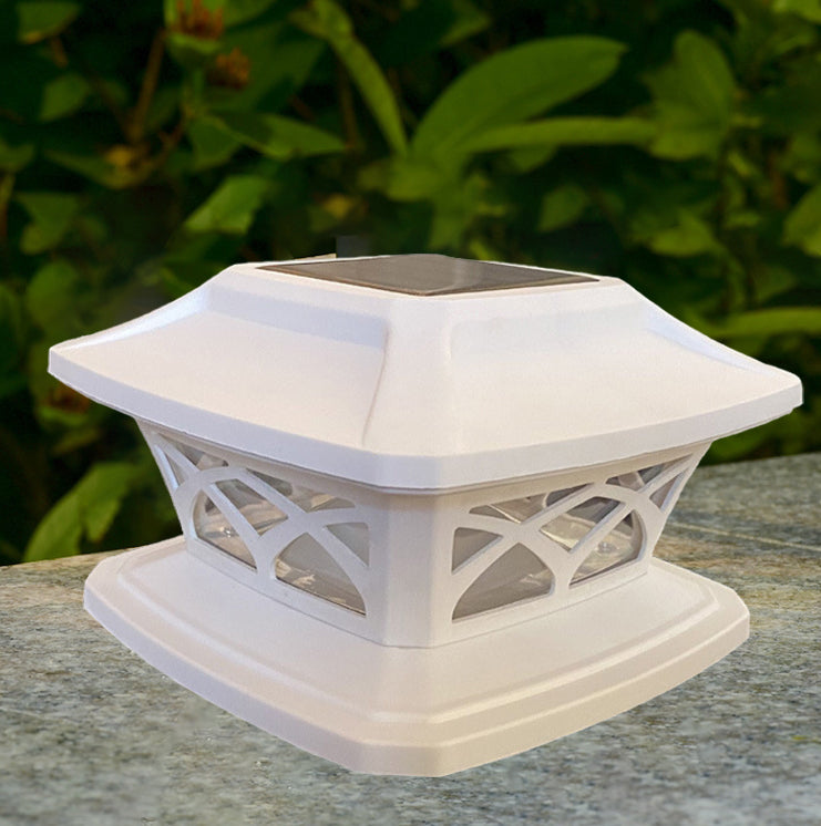 Modern Simplicity Square Plastic LED Post Head Light Outdoor Light For Garden | Bowlift