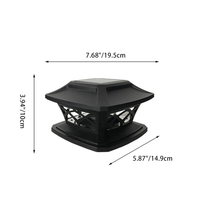 Modern Simplicity Square Plastic LED Post Head Light Outdoor Light For Garden | Bowlift