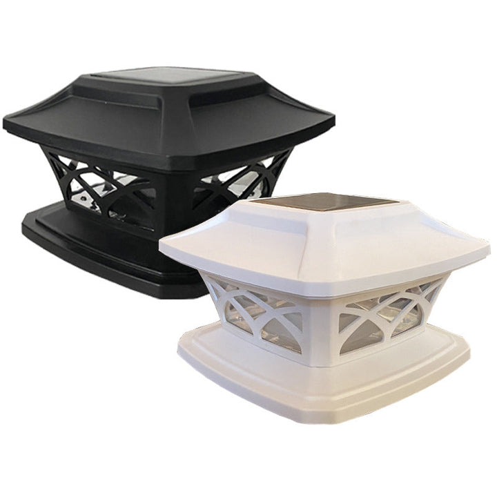 Modern Simplicity Square Plastic LED Post Head Light Outdoor Light For Garden | Bowlift