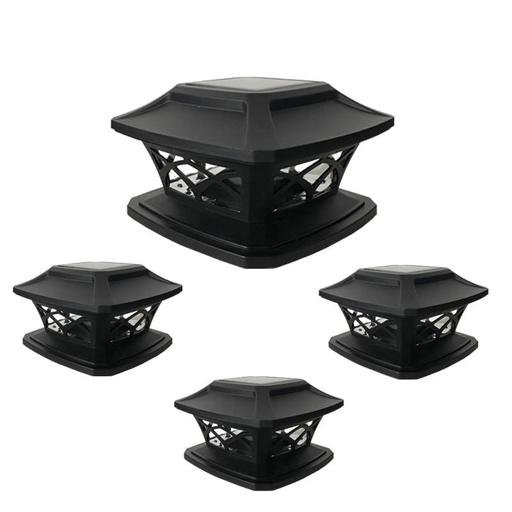 Modern Simplicity Square Plastic LED Post Head Light Outdoor Light For Garden | Bowlift