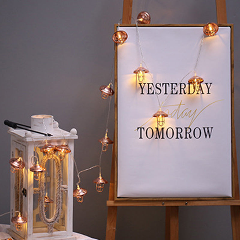 BowLift | Modern Art Deco Mini Lantern Iron Plastic LED String Light For Bedroom