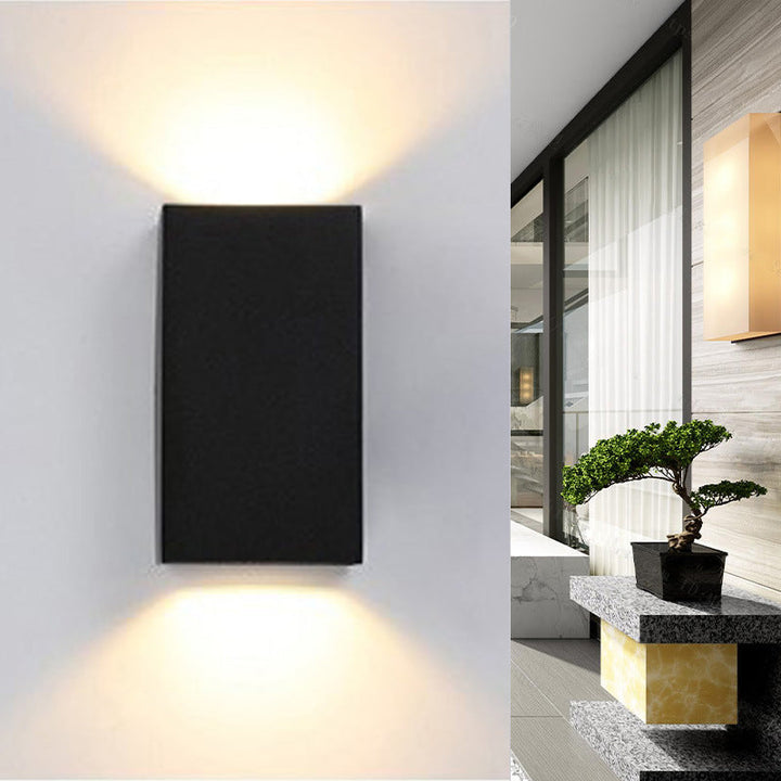 Modern Minimalist Waterproof Rectangular Aluminum LED Outdoor Wall Sconce Lamp For Outdoor Patio | Bowlift