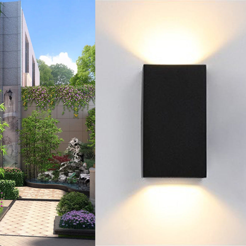 Modern Minimalist Waterproof Rectangular Aluminum LED Outdoor Wall Sconce Lamp For Outdoor Patio | Bowlift