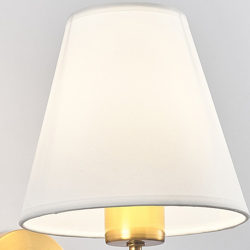 BowLift | Contemporary Nordic Round Curved Rod Iron Fabric Shade 1-Light Wall Light Lamp for Living Room