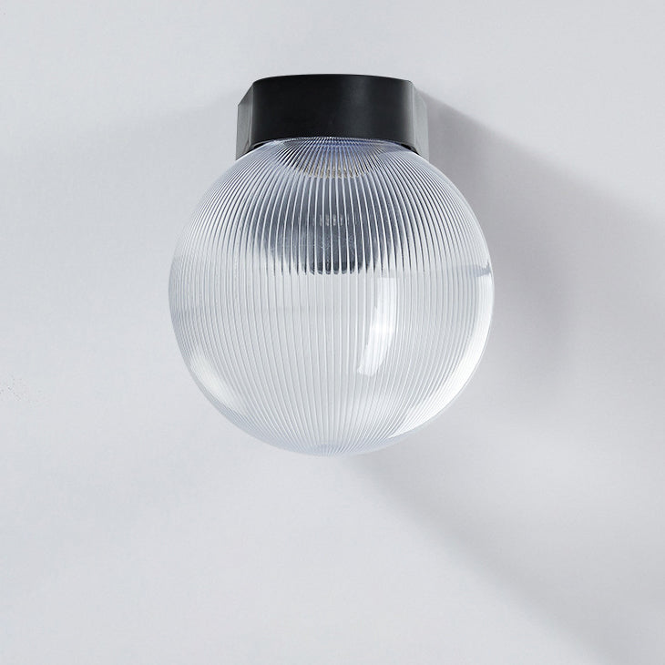 Modern Simplicity Waterproof Orb Polycarbonate Acrylic 1-Light Wall Sconce Lamp For Outdoor Patio | Bowlift
