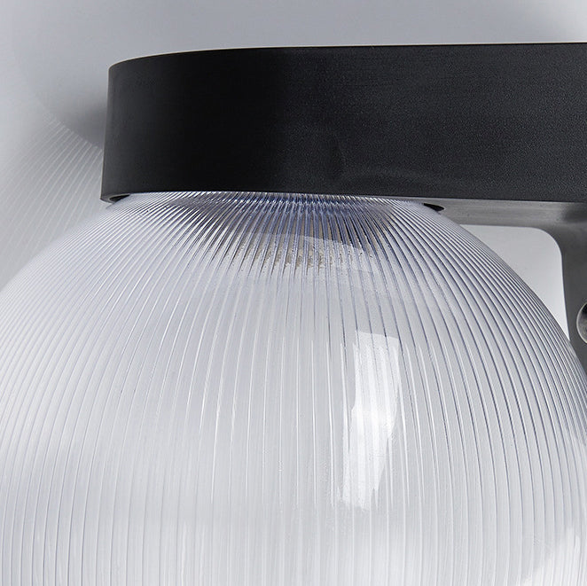 Modern Simplicity Waterproof Orb Polycarbonate Acrylic 1-Light Wall Sconce Lamp For Outdoor Patio | Bowlift