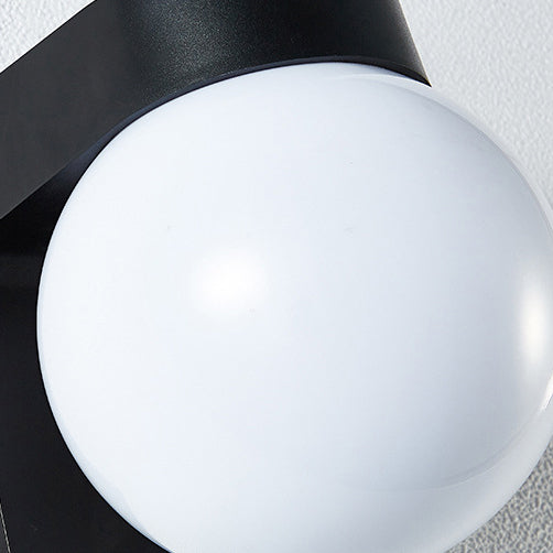 Modern Simplicity Waterproof Orb Polycarbonate Acrylic 1-Light Wall Sconce Lamp For Outdoor Patio | Bowlift
