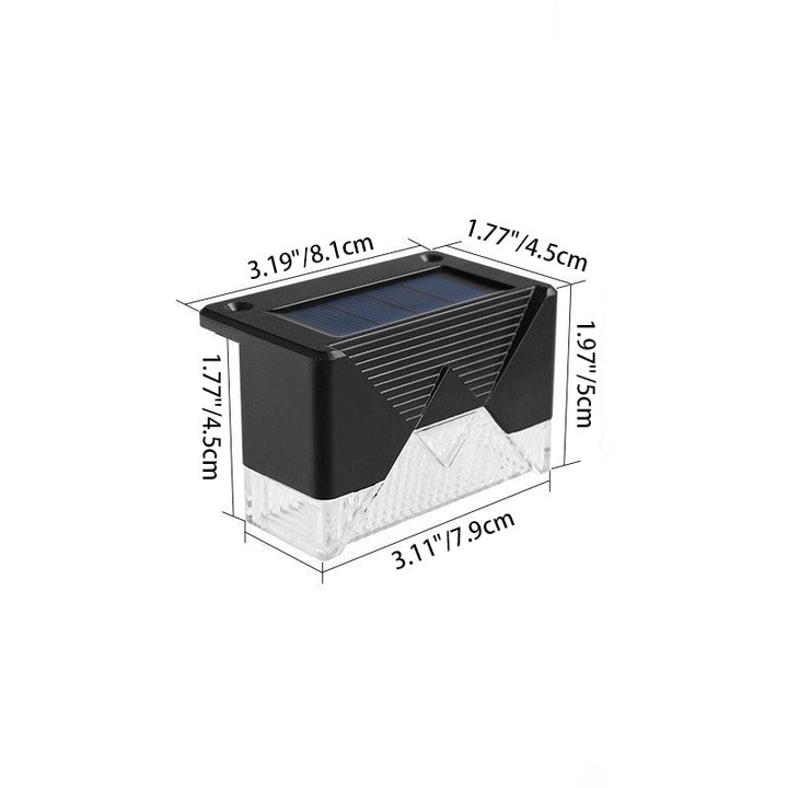 Modern Minimalist Solar Waterproof Rectangular Plastic LED Outdoor Light For Garden | Bowlift
