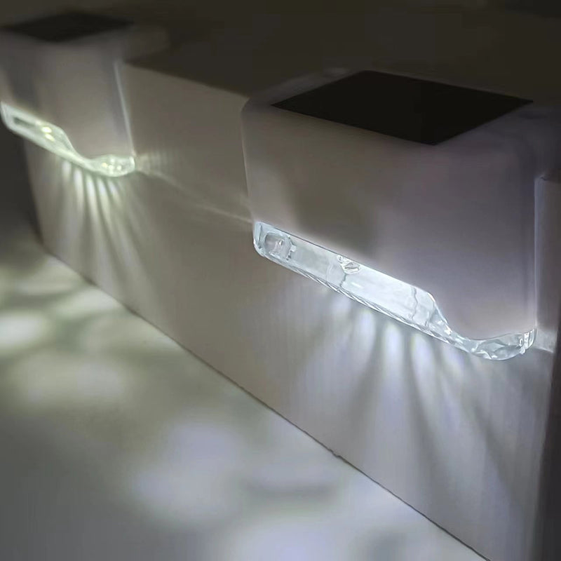 Modern Minimalist Solar Waterproof Rectangular Plastic LED Outdoor Light For Garden | Bowlift