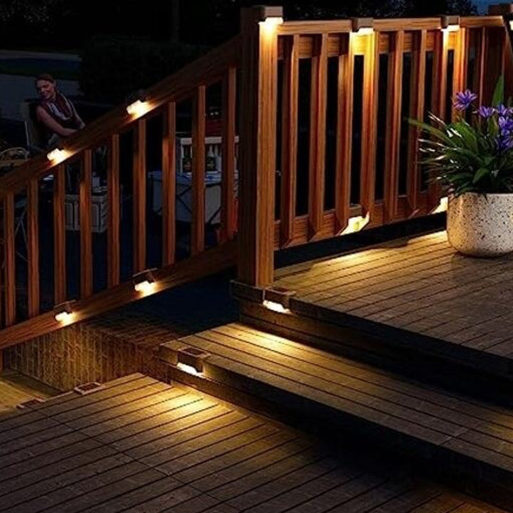 Modern Minimalist Solar Waterproof Rectangular Plastic LED Outdoor Light For Garden | Bowlift