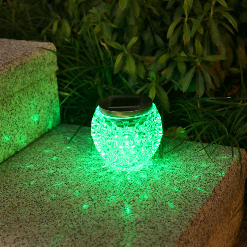 Modern Art Deco Solar Glass Jar Full Of Stars ABS Stainless Steel LED Outdoor Lights For Garden | Bowlift
