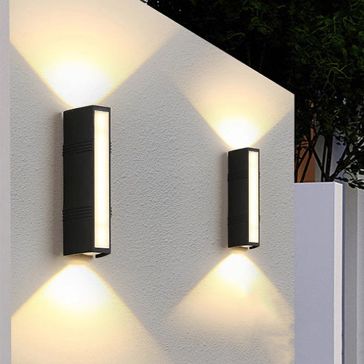 Modern Minimalist Column Plastic LED Wall Sconce Lamp For Garden | Bowlift