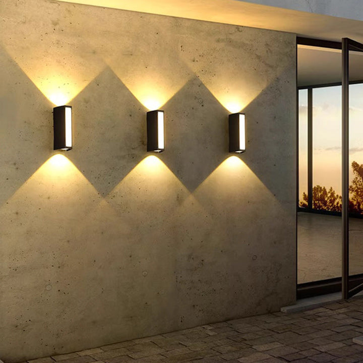 Modern Minimalist Column Plastic LED Wall Sconce Lamp For Garden | Bowlift