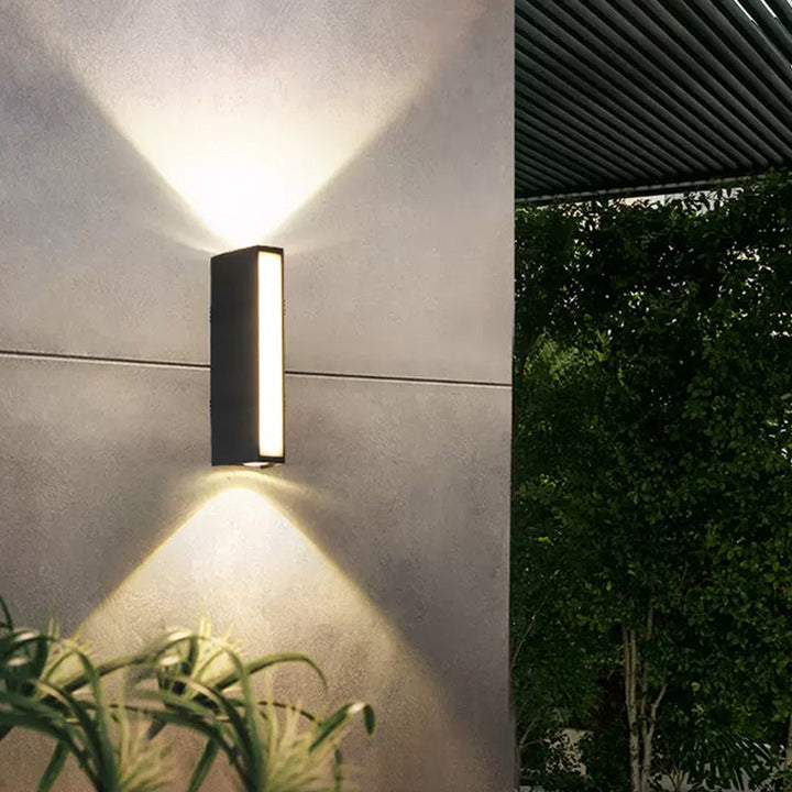 Modern Minimalist Column Plastic LED Wall Sconce Lamp For Garden | Bowlift