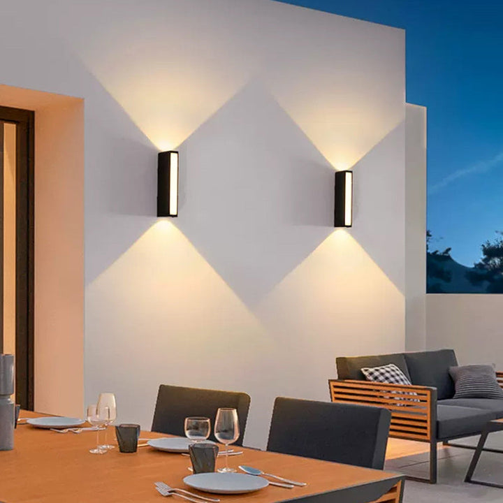 Modern Minimalist Column Plastic LED Wall Sconce Lamp For Garden | Bowlift