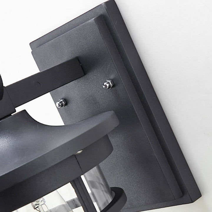 Contemporary Industrial Column Aluminum Glass 1-Light Wall Sconce Lamp For Garden | Bowlift