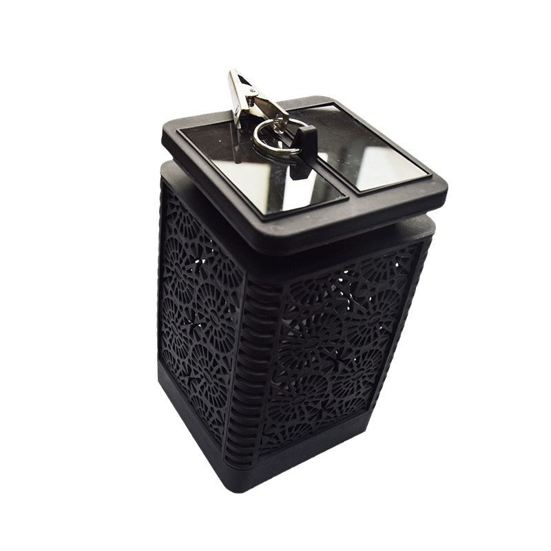 Contemporary Retro Solar Waterproof Rectangular Lantern Flame ABS LED Landscape Lighting Outdoor Light For Outdoor | Bowlift