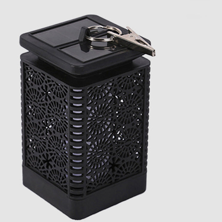 Contemporary Retro Solar Waterproof Rectangular Lantern Flame ABS LED Landscape Lighting Outdoor Light For Outdoor | Bowlift