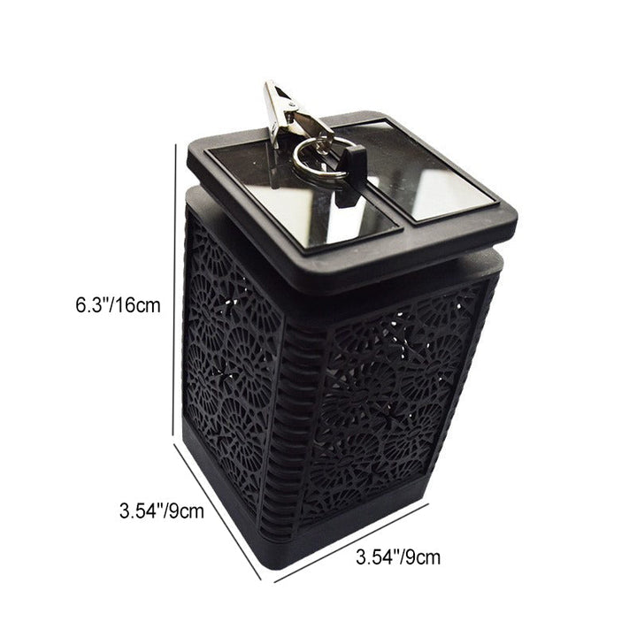 Contemporary Retro Solar Waterproof Rectangular Lantern Flame ABS LED Landscape Lighting Outdoor Light For Outdoor | Bowlift