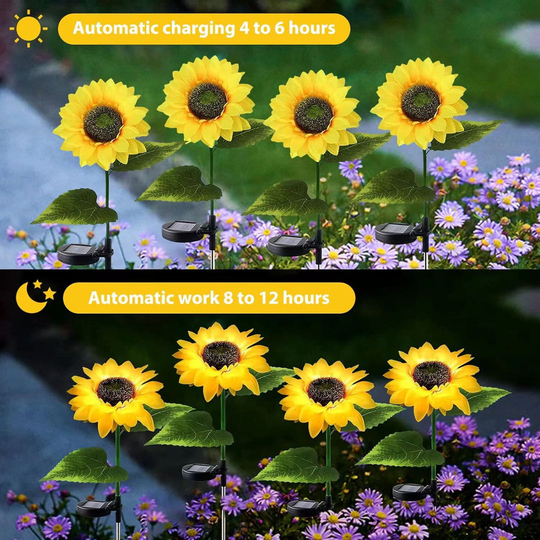Contemporary Creative Artificial Flower LED Solar Waterproof Lawn Insert Light For Outdoor Patio | Bowlift
