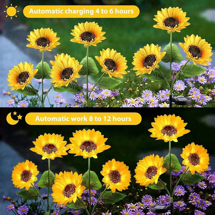 Contemporary Creative Artificial Flower LED Solar Waterproof Lawn Insert Light For Outdoor Patio | Bowlift