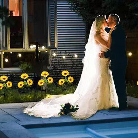 Contemporary Creative Artificial Flower LED Solar Waterproof Lawn Insert Light For Outdoor Patio | Bowlift