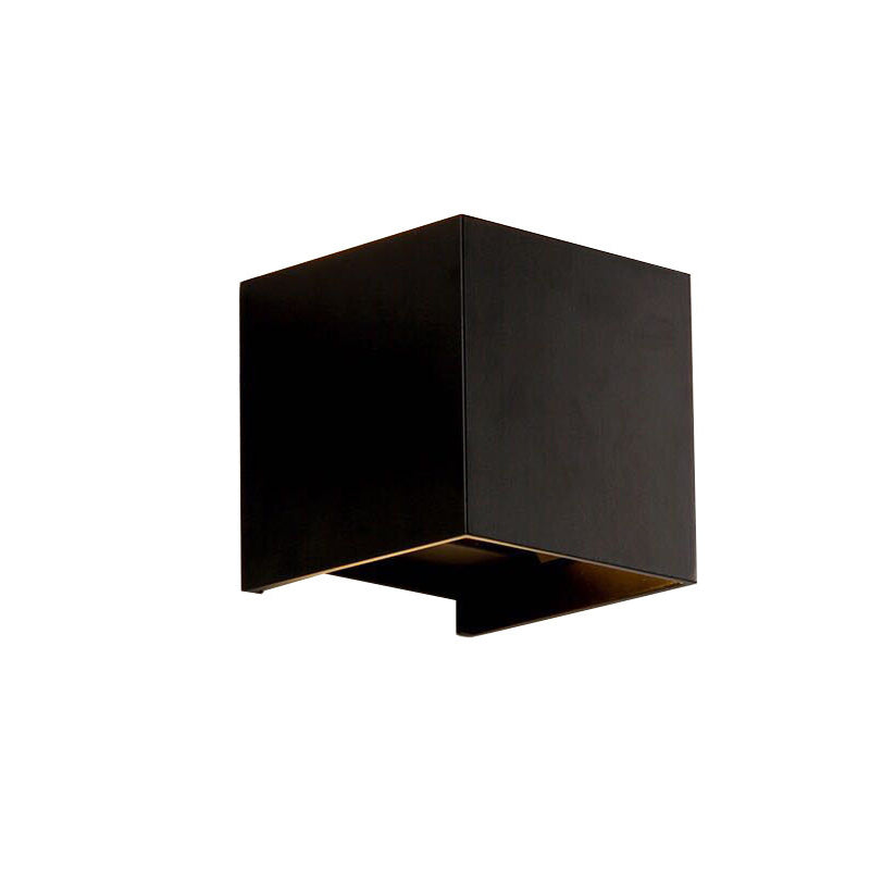 BowLift | Modern Minimalist Waterproof Cube Up Down Aluminum Glass Induction LED Wall Light Lamps For Bedroom