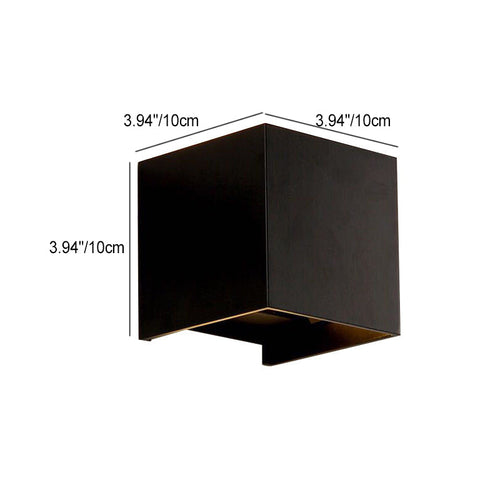 BowLift | Modern Minimalist Waterproof Cube Up Down Aluminum Glass Induction LED Wall Light Lamps For Bedroom