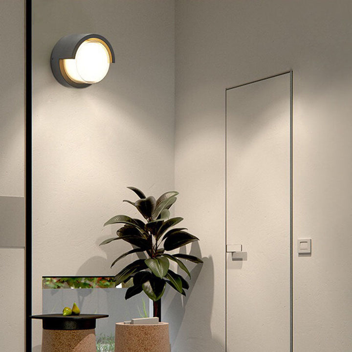 Modern Minimalist Waterproof Round Square Plastic Acrylic LED Wall Sconce Lamp For Garden | Bowlift