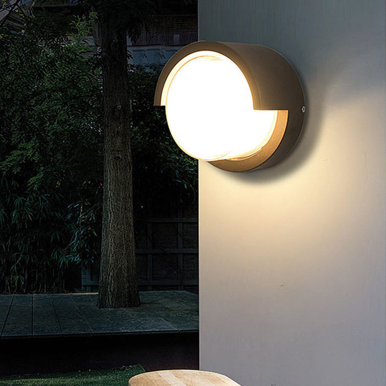 Modern Minimalist Waterproof Round Square Plastic Acrylic LED Wall Sconce Lamp For Garden | Bowlift