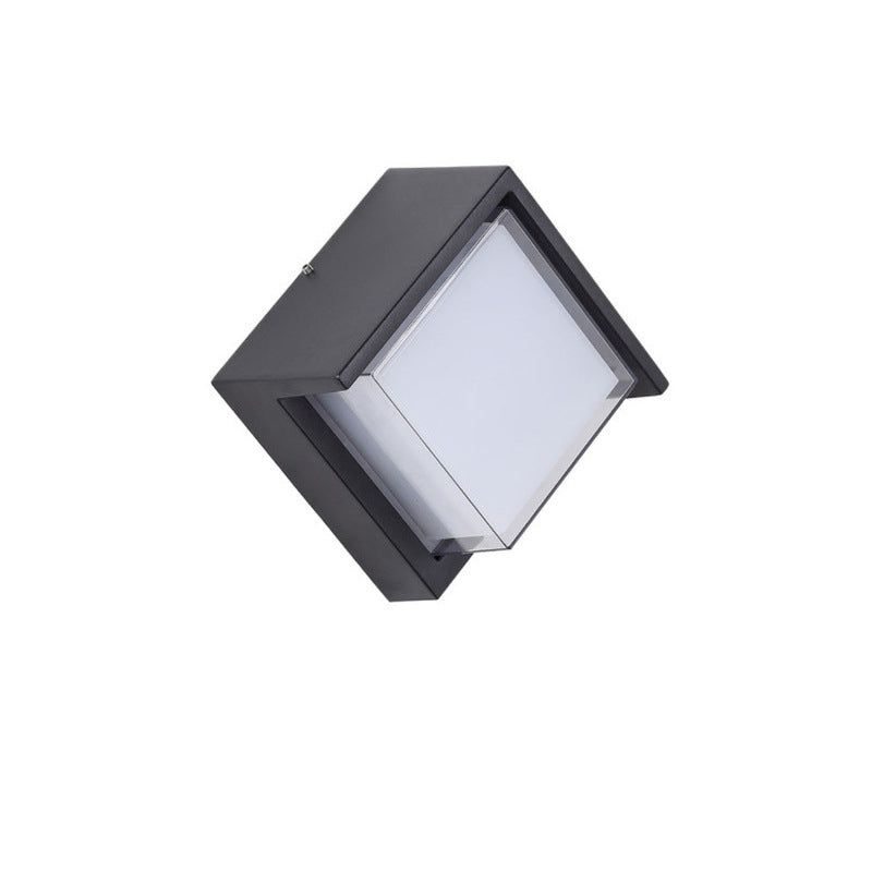 Modern Minimalist Waterproof Round Square Plastic Acrylic LED Wall Sconce Lamp For Garden | Bowlift