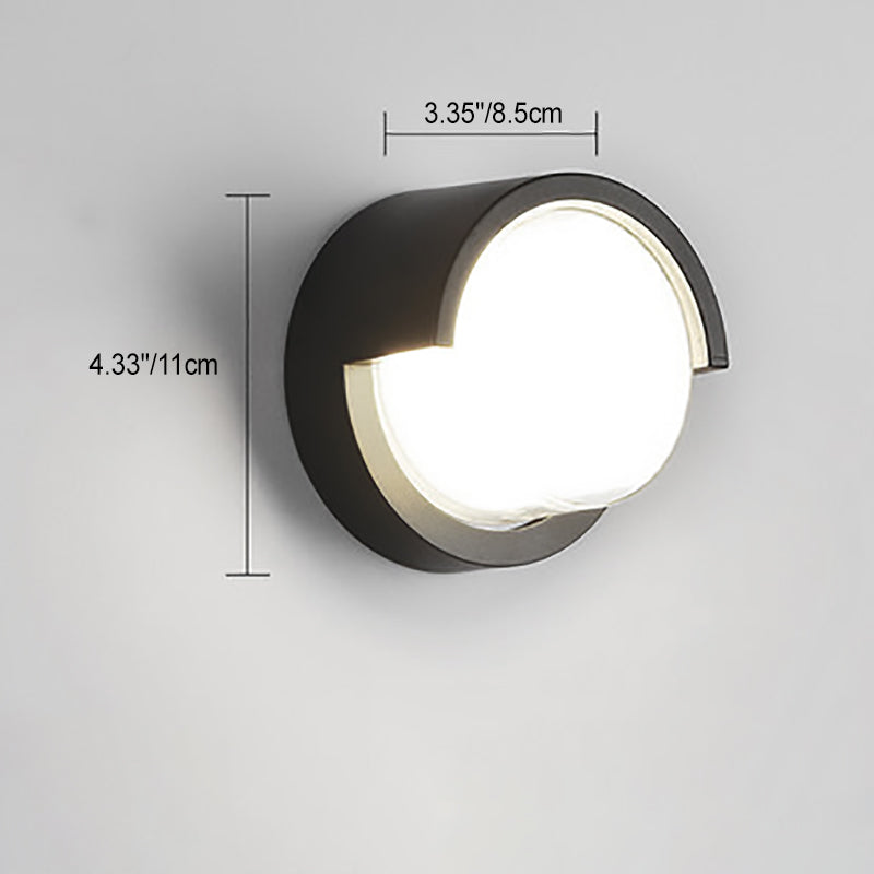 Modern Minimalist Waterproof Round Square Plastic Acrylic LED Wall Sconce Lamp For Garden | Bowlift