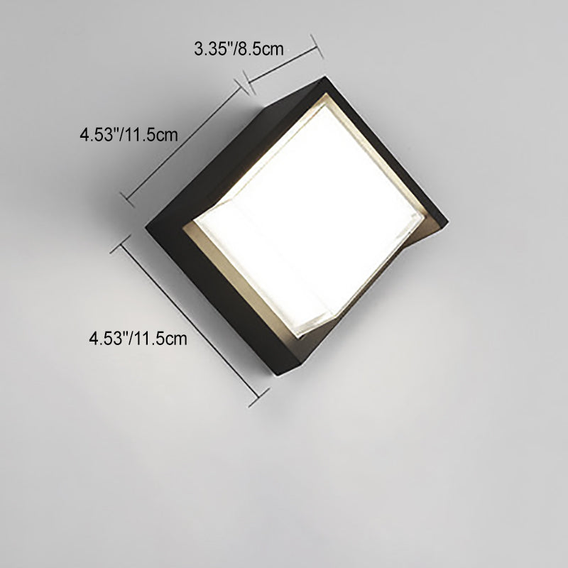 Modern Minimalist Waterproof Round Square Plastic Acrylic LED Wall Sconce Lamp For Garden | Bowlift