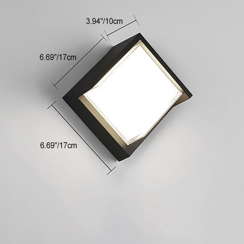 Modern Minimalist Waterproof Round Square Plastic Acrylic LED Wall Sconce Lamp For Garden | Bowlift