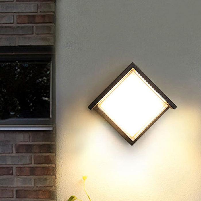 Modern Minimalist Waterproof Round Square Plastic Acrylic LED Wall Sconce Lamp For Garden | Bowlift