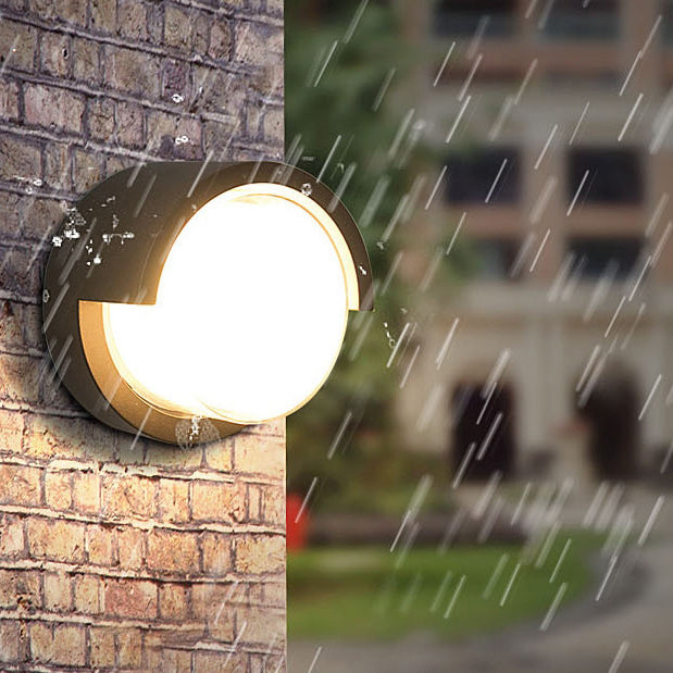 Modern Minimalist Waterproof Round Square Plastic Acrylic LED Wall Sconce Lamp For Garden | Bowlift