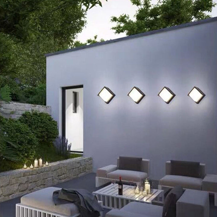 Modern Minimalist Waterproof Round Square Plastic Acrylic LED Wall Sconce Lamp For Garden | Bowlift