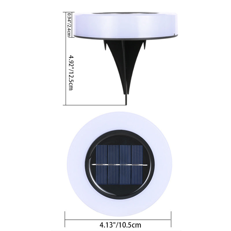 Modern Minimalist Solar Waterproof Round Cylinder Plastic ABS LED Ground Plug Landscape Light For Garden | Bowlift