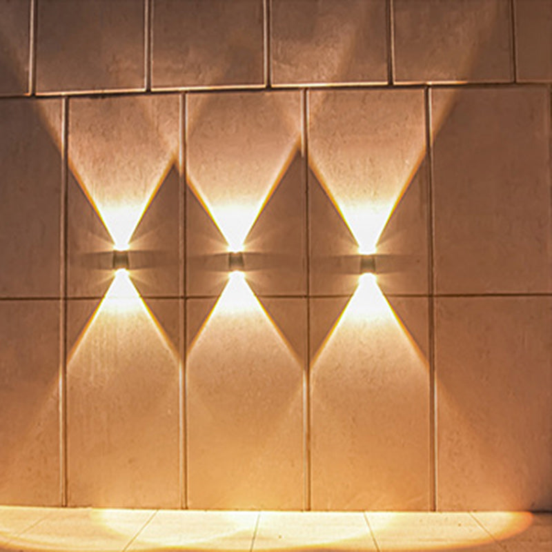 Modern Minimalist Solar Waterproof Trapezoidal Rectangle ABS PVC LED Outdoor Wall Sconce Lamp For Garden | Bowlift