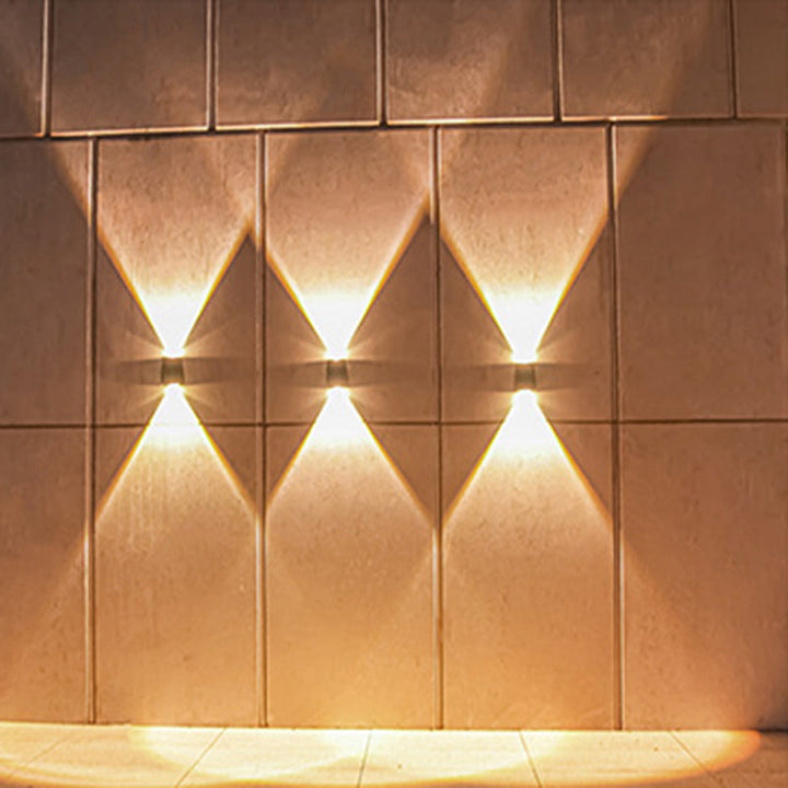 Modern Minimalist Solar Waterproof Trapezoidal Rectangle ABS PVC LED Outdoor Wall Sconce Lamp For Garden | Bowlift
