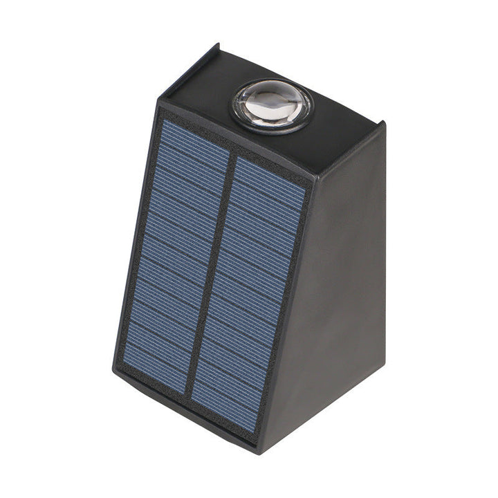 Modern Minimalist Solar Waterproof Trapezoidal Rectangle ABS PVC LED Outdoor Wall Sconce Lamp For Garden | Bowlift