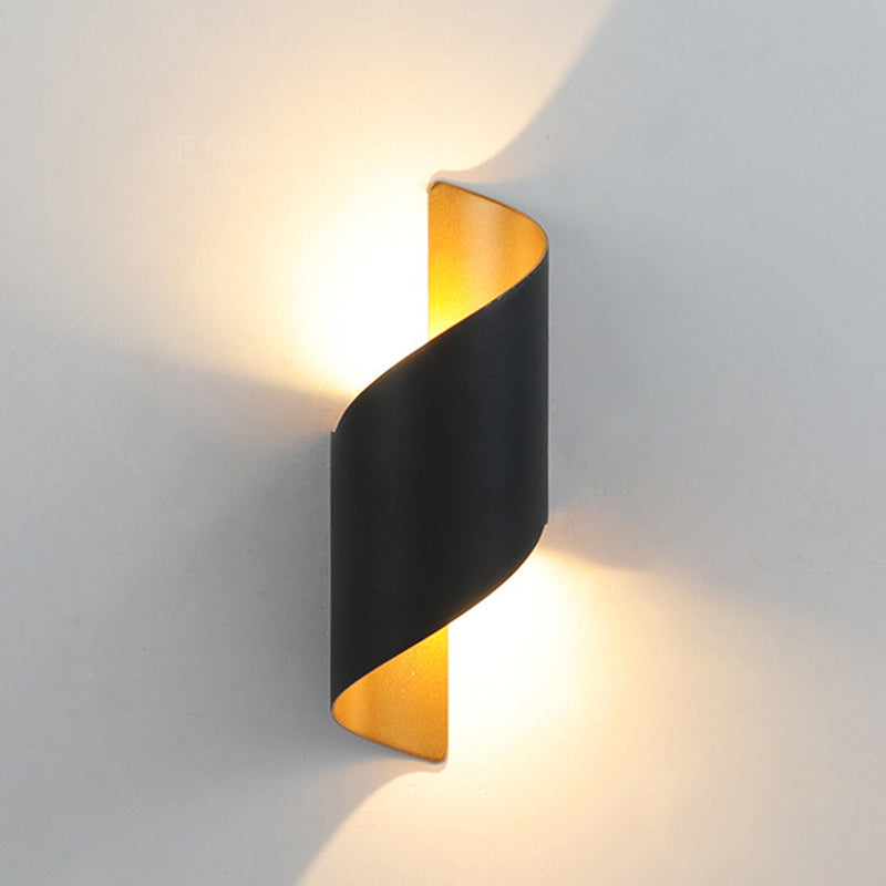 BowLift | Modern Minimalist Waterproof Spiral Aluminum Acrylic LED Wall Light for Bedroom