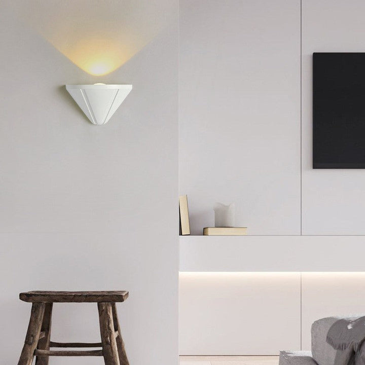 Modern Minimalist Waterproof Triangle Semicircle Die-Cast Aluminum PC LED Wall Sconce Lamp For Outdoor Patio | Bowlift