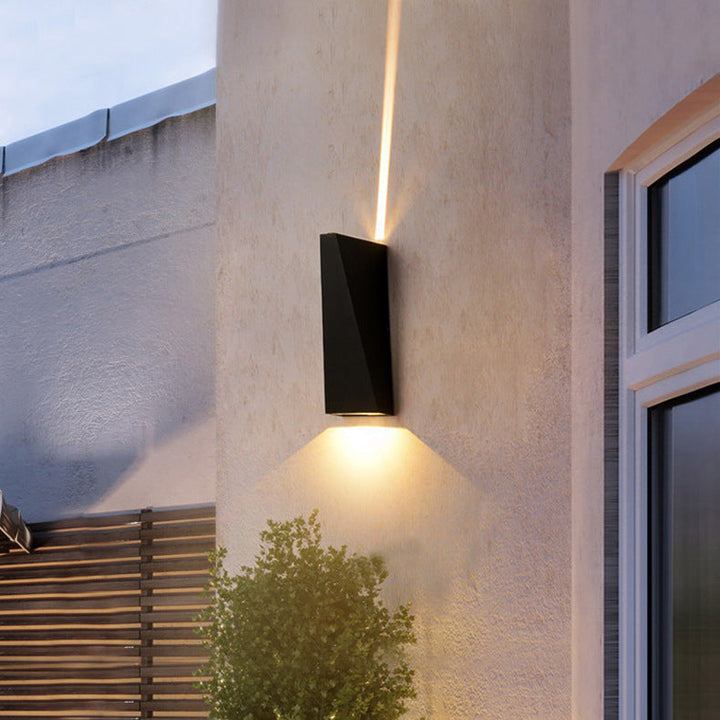 Modern Minimalist Waterproof Trapezoidal Aluminum Die-Cast LED Outdoor Wall Sconce Lamp For Outdoor Patio | Bowlift