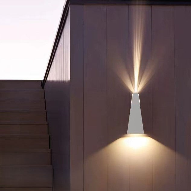 Modern Minimalist Waterproof Trapezoidal Aluminum Die-Cast LED Outdoor Wall Sconce Lamp For Outdoor Patio | Bowlift