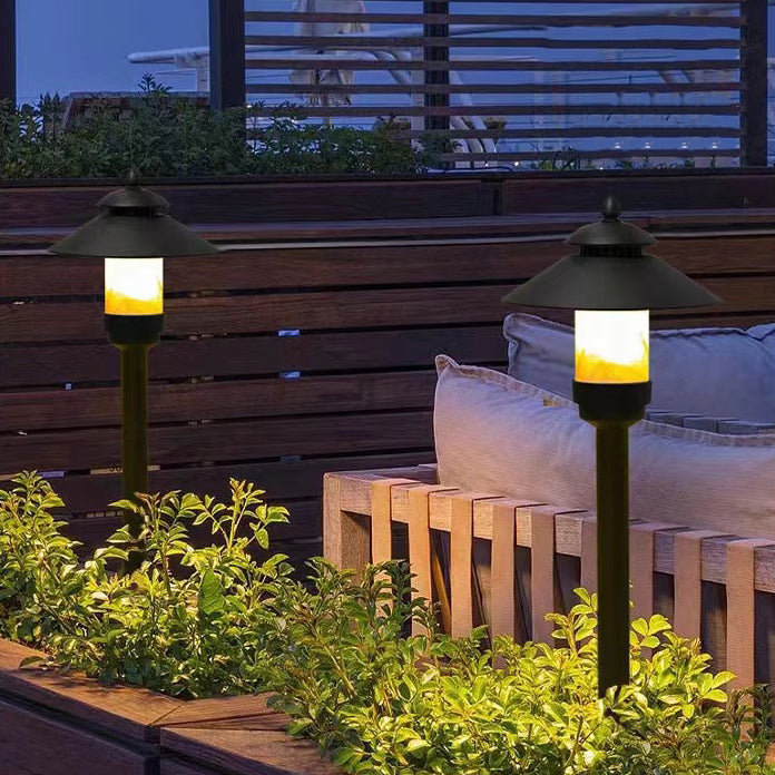 Traditional European Waterproof Half Round Cylinder Aluminum Dolomite 1-Light Outdoor Landscape Lamp For Garden | Bowlift