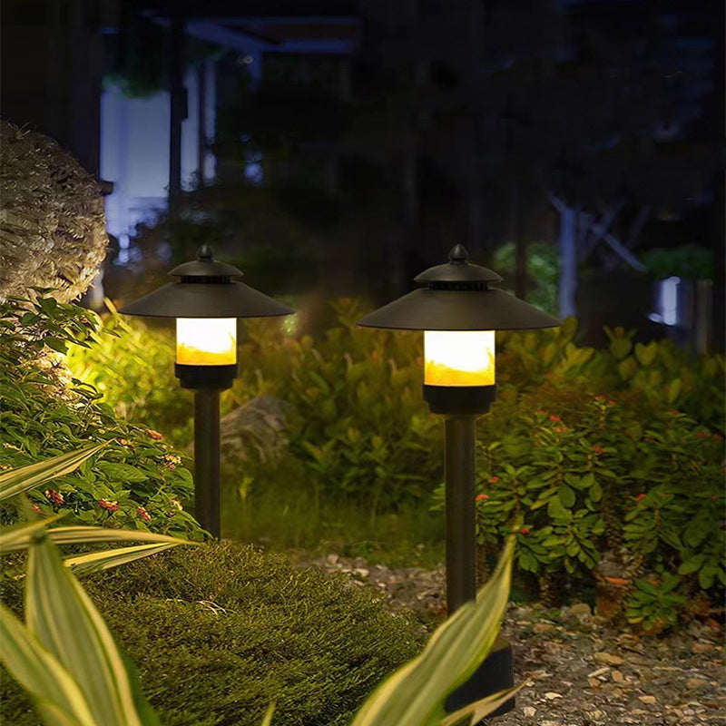 Traditional European Waterproof Half Round Cylinder Aluminum Dolomite 1-Light Outdoor Landscape Lamp For Garden | Bowlift