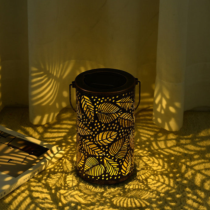 Traditional Vintage Solar Waterproof Cylinder Skeleton Tree Iron LED Outdoor Light For Garden | Bowlift