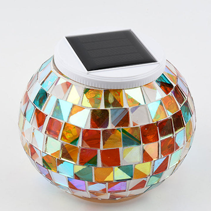 Contemporary Creative Solar Waterproof Sphere Square Plastic Glass LED Outdoor Landscape For Outdoor Patio | Bowlift