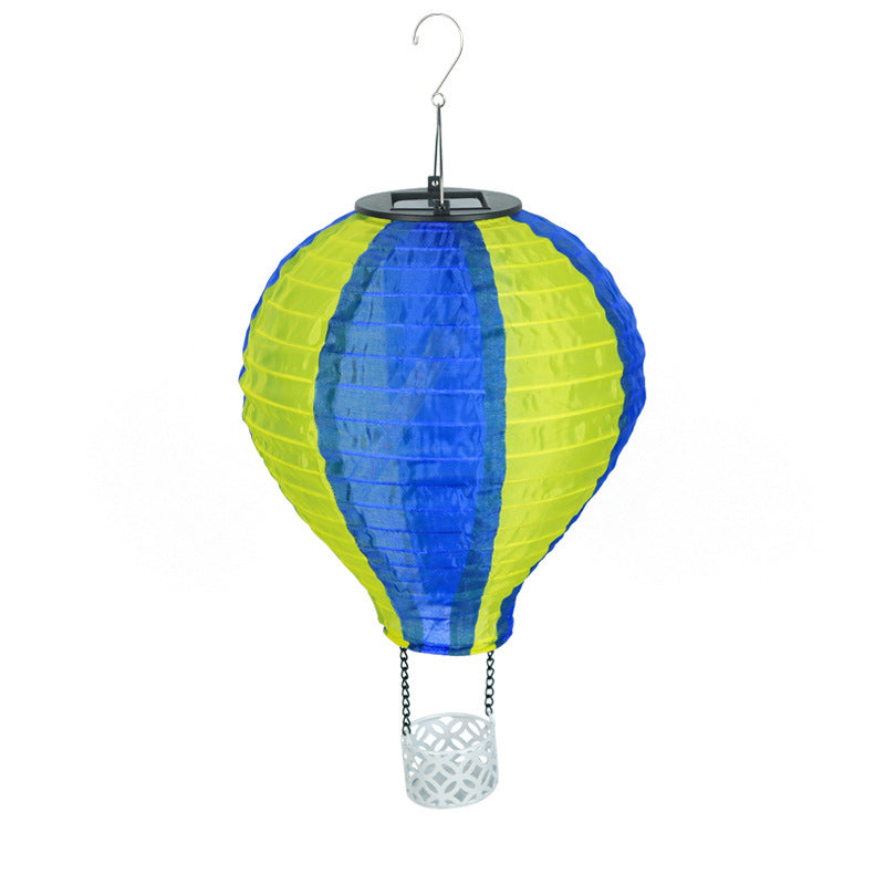 BowLift | Contemporary Creative Solar Hot Air Balloon Fabric Shade LED Outdoor Pendant Light for Terrace Outside